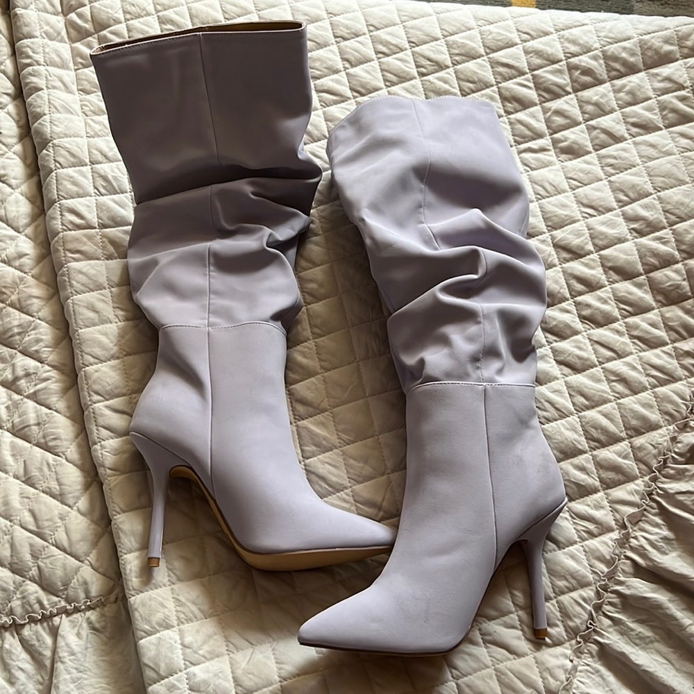 Lilac Slouchy Boots